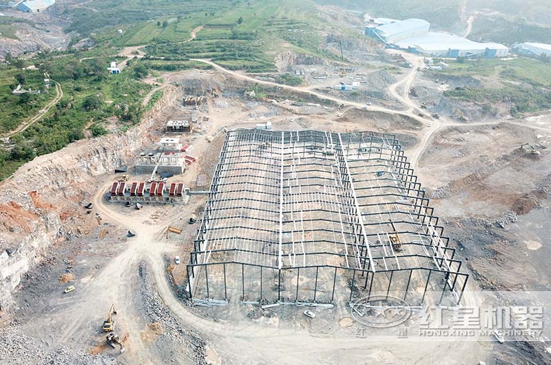 大型砂石料生產線建設現場